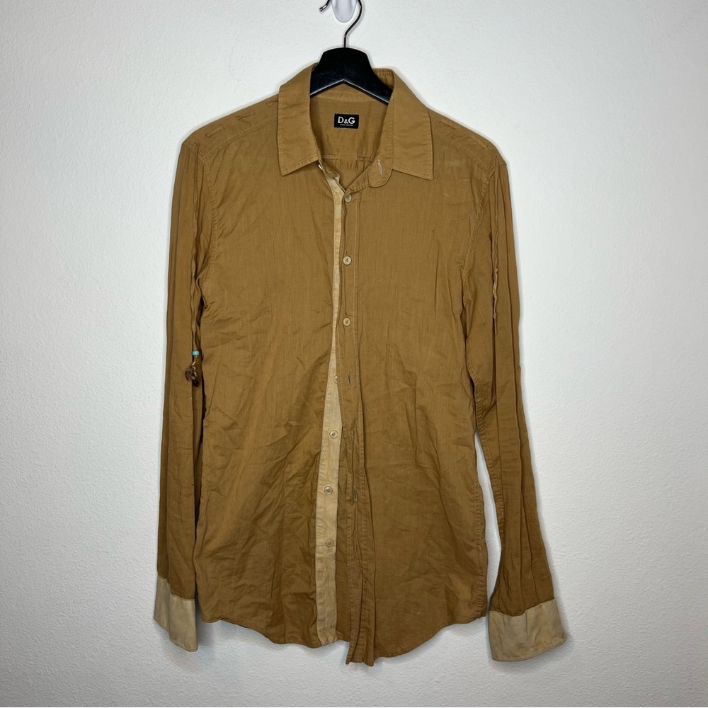 Dolce & Gabbana | Dress shirt with leather detail!